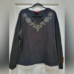 The Grand Ole Opry Nashville Womens Badazzled Long Sleeve Western Shirt Size XL